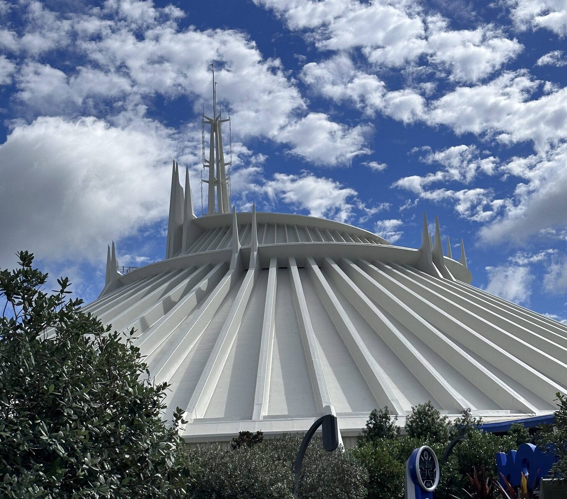A view of Space Mountain ride taking by Tron!